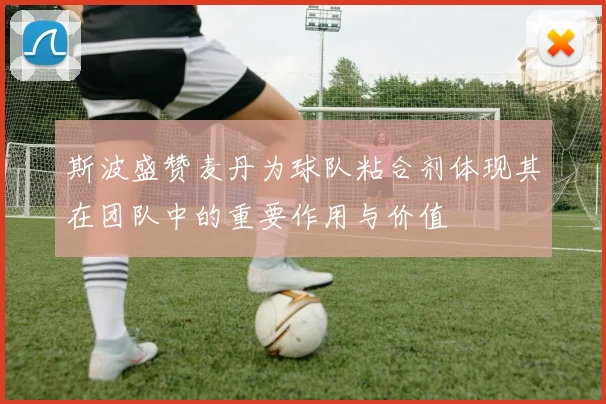 斯波盛赞麦丹为球队粘合剂体现其在团队中的重要作用与价值